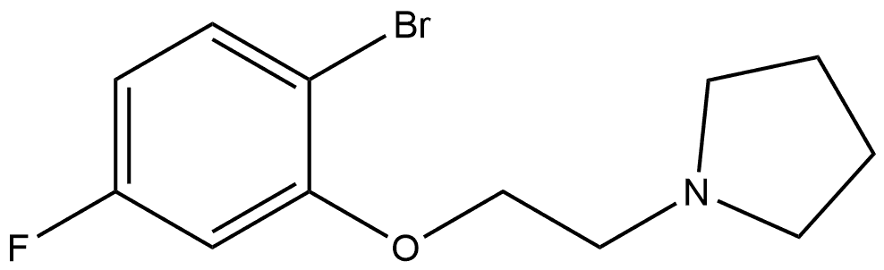 1-(2-(2-bromo-5-fluorophenoxy)ethyl)pyrrolidine Structure