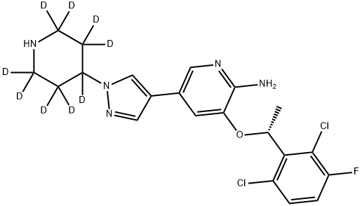 3-[(1R)-1-(2,6-Dichloro-3-fluorophenyl)ethoxy]-5-[1-(4-piperidinyl-2,2,3,3,4,5,5,6,6-d9)-1H-pyrazol-4-yl]-2-pyridinamine|