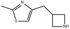 4-(氮杂环丁烷-3-基甲基)-2-甲基噻唑, 1523611-06-4, 结构式