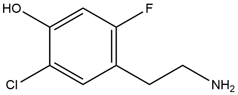 4-(2-Aminoethyl)-2-chloro-5-fluorophenol Structure