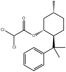 Acetic acid, dichloro-, (1R,2S,5R)-5-methyl-2-(1-methyl-1-phenylethyl)cyclohexyl ester (9CI) Structure