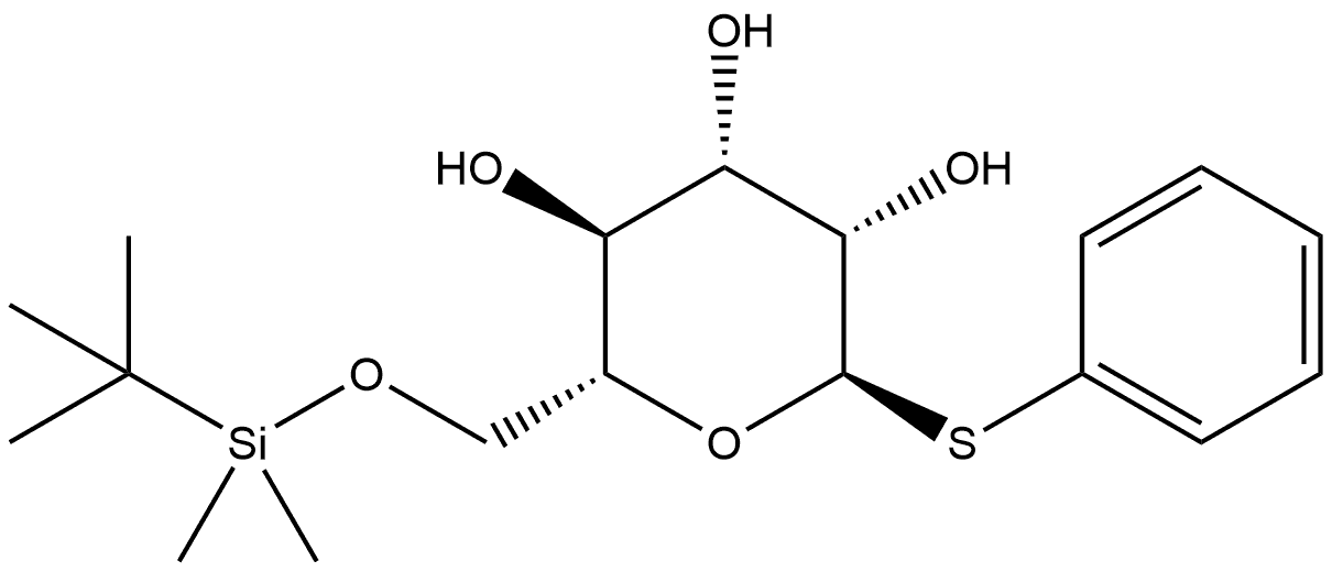 α-D-Mannopyranoside, phenyl 6-O-[(1,1-dimethylethyl)dimethylsilyl]-1-thio- 结构式