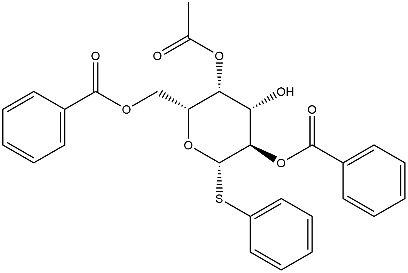 β-D-Galactopyranoside, phenyl 1-thio-, 4-acetate 2,6-dibenzoate,152488-28-3,结构式