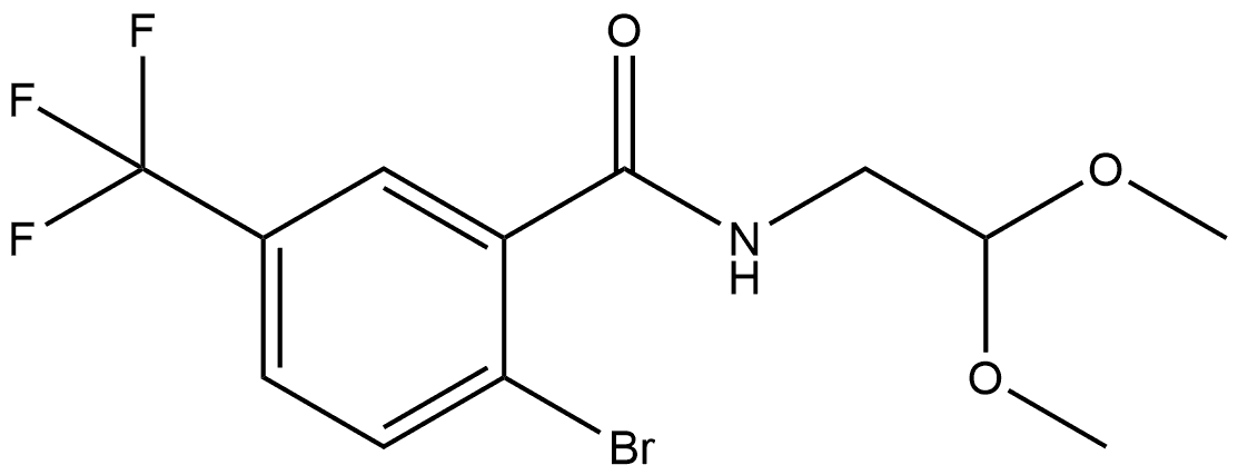 2-Bromo-N-(2,2-dimethoxyethyl)-5-(trifluoromethyl)benzamide Structure