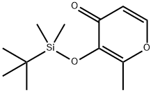 4H-Pyran-4-one, 3-[[(1,1-dimethylethyl)dimethylsilyl]oxy]-2-methyl- Structure