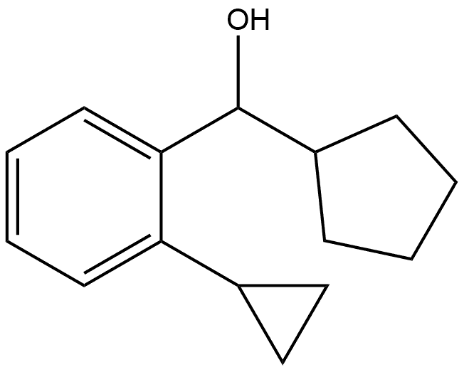 α-Cyclopentyl-2-cyclopropylbenzenemethanol Structure