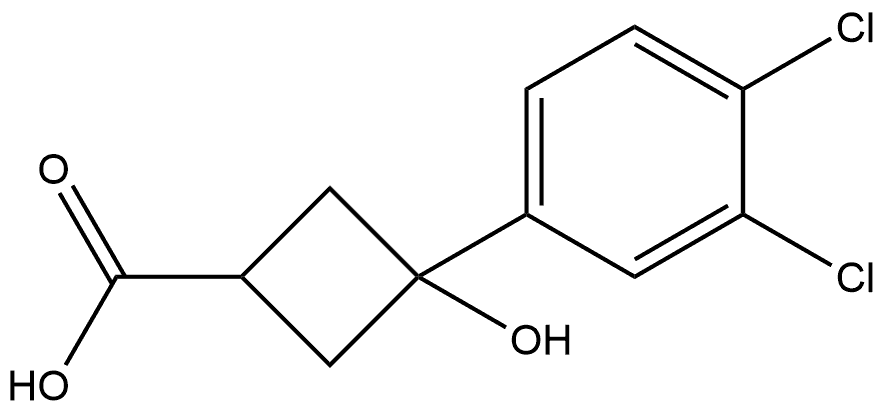 3-(3,4-Dichlorophenyl)-3-hydroxycyclobutanecarboxylic acid Structure