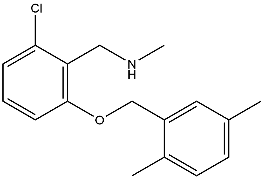 2-Chloro-6-[(2,5-dimethylphenyl)methoxy]-N-methylbenzenemethanamine Structure