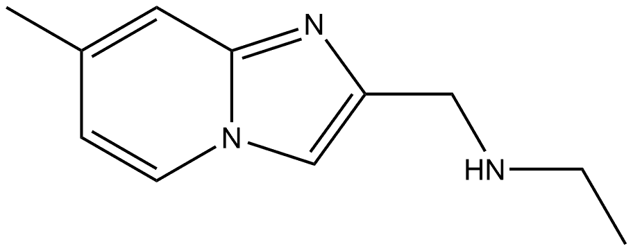 N-[(7-methylimidazo[1,2-a]pyridin-2-yl)methyl]ethanamine 化学構造式