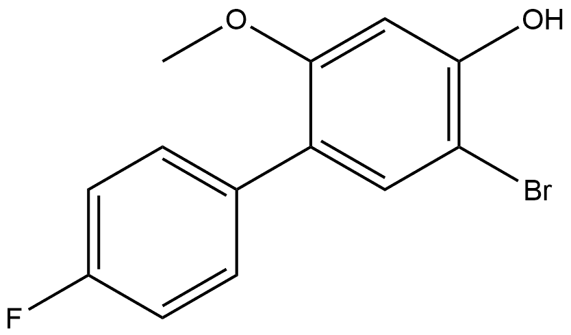 5-Bromo-4'-fluoro-2-methoxy[1,1'-biphenyl]-4-ol Struktur