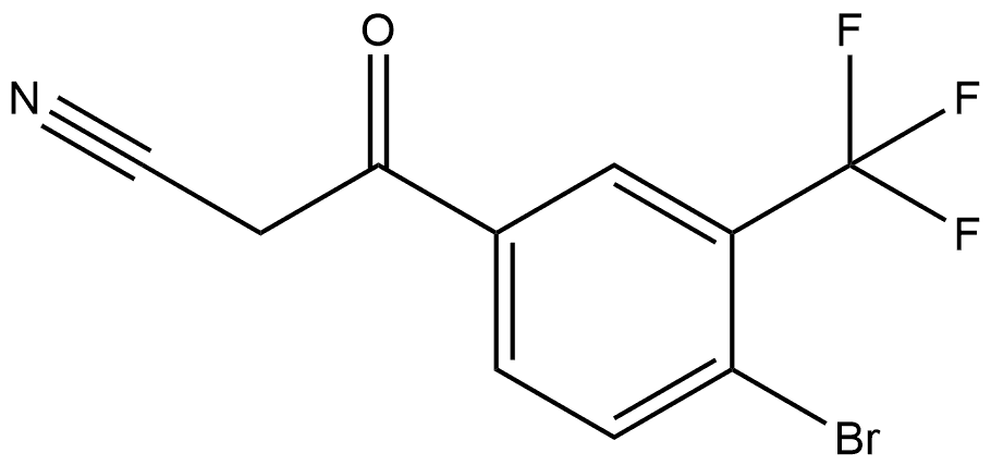 4-Bromo-3-(trifluoromethyl)benzoylacetonitrile 结构式