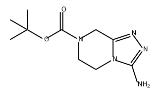 1,2,4-Triazolo[4,3-a]pyrazine-7(8H)-carboxylic acid, 3-amino-5,6-dihydro-, 1,1-dimethylethyl ester 结构式