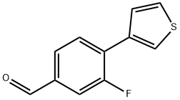 3-Fluoro-4-(thiophen-3-yl)benzaldehyde 结构式