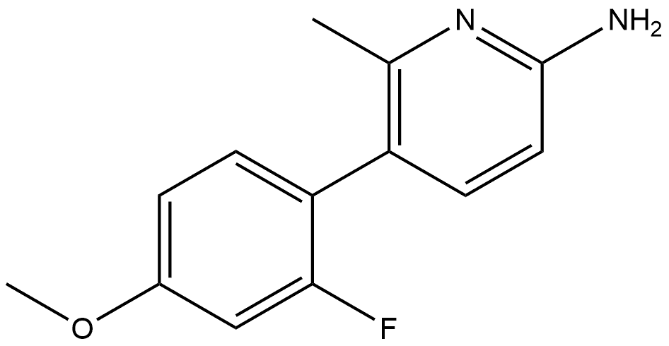 5-(2-Fluoro-4-methoxyphenyl)-6-methyl-2-pyridinamine Structure