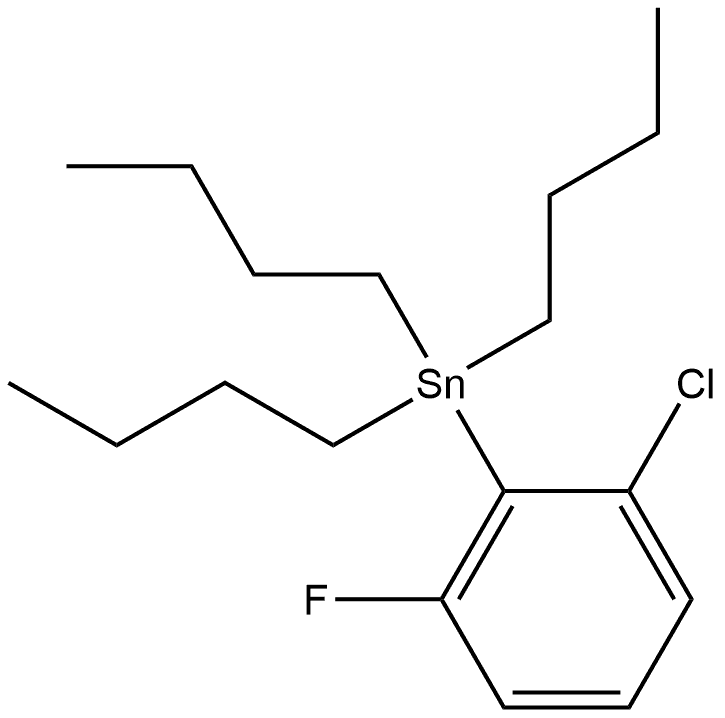 Tributyl(2-chloro-6-fluorophenyl)stannane Struktur