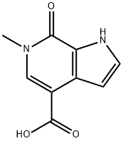 1H-Pyrrolo[2,3-c]pyridine-4-carboxylic acid, 6,7-dihydro-6-methyl-7-oxo- 化学構造式