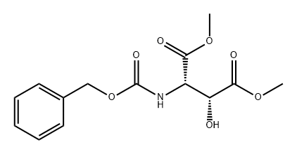 L-Aspartic acid, 3-hydroxy-N-[(phenylmethoxy)carbonyl]-, 1,4-dimethyl ester, (3R)- Structure