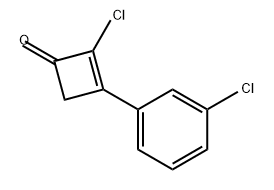 2-Cyclobuten-1-one, 2-chloro-3-(3-chlorophenyl)- 化学構造式