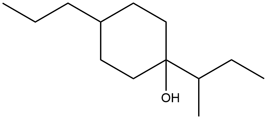 1-(1-Methylpropyl)-4-propylcyclohexanol Structure