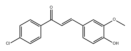 2-Propen-1-one, 1-(4-chlorophenyl)-3-(4-hydroxy-3-methoxyphenyl)-, (2E)-,152809-69-3,结构式