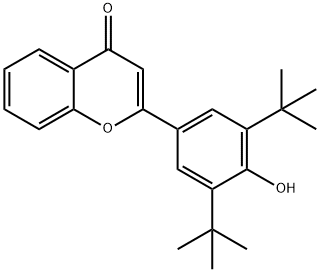 2-(3,5-Di-tert-butyl-4-hydroxyphenyl)-4H-chromen-4-one Struktur