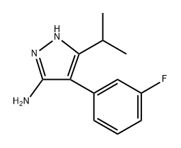 4-(3-Fluorophenyl)-3-isopropyl-1h-pyrazol-5-amine Struktur