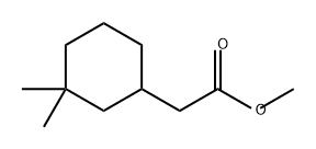 Cyclohexaneacetic acid, 3,3-dimethyl-, methyl ester Structure