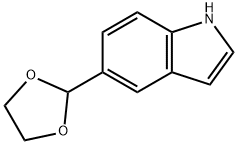 1H-Indole, 5-(1,3-dioxolan-2-yl)- Struktur