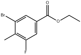 Benzoic acid, 3-bromo-5-fluoro-4-methyl-, ethyl ester 化学構造式