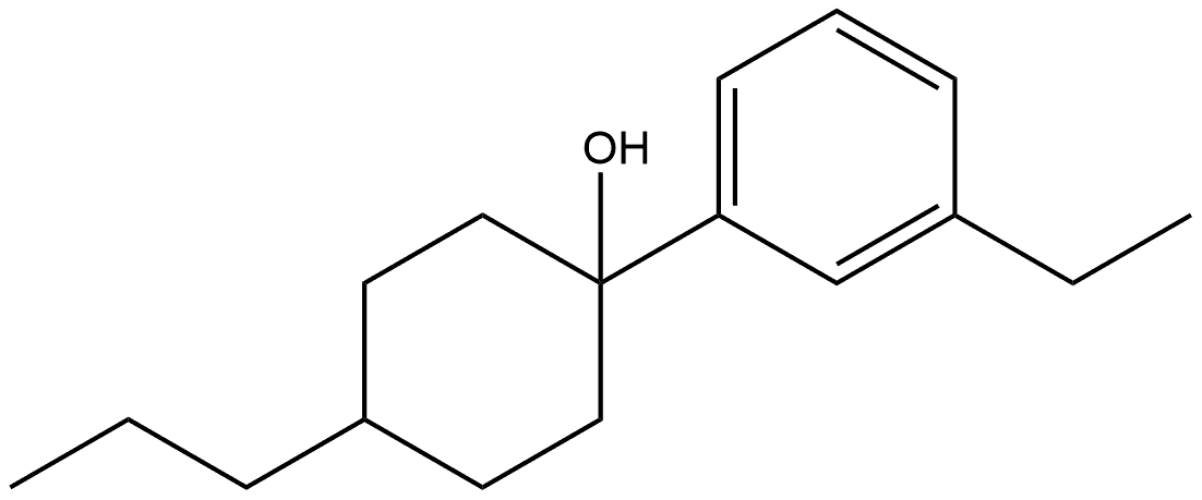 1-(3-Ethylphenyl)-4-propylcyclohexanol Struktur