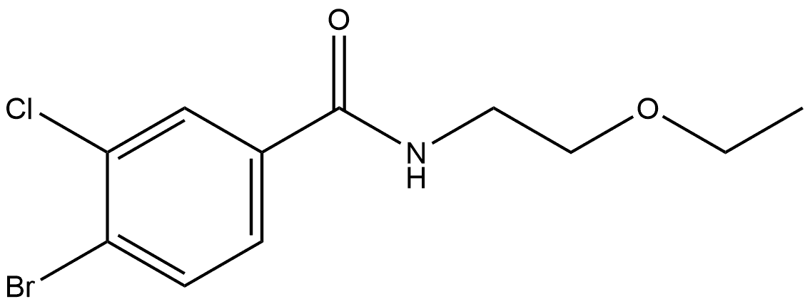 4-Bromo-3-chloro-N-(2-ethoxyethyl)benzamide Structure