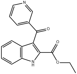 1H-Indole-2-carboxylic acid, 3-(3-pyridinylcarbonyl)-, ethyl ester Struktur