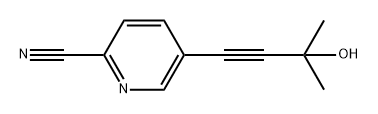 2-Pyridinecarbonitrile, 5-(3-hydroxy-3-methyl-1-butyn-1-yl)- Struktur