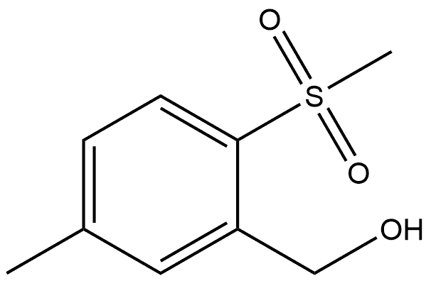 5-Methyl-2-(methylsulfonyl)benzenemethanol Structure