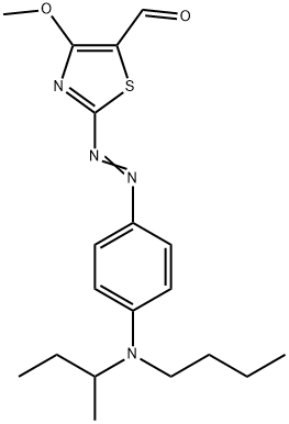 4-[丁烷-2-基(丁基)氨基]苯基]二氮基]-4-甲氧基-1,3-噻唑-5-甲醛 结构式