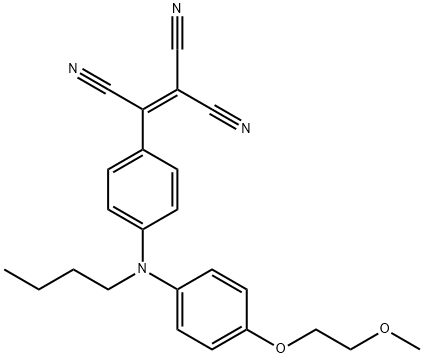 2-[4-[N-丁基-4-(2-甲氧基乙氧基)苯基]苯基]乙烯-1,1,2-三甲腈,153196-66-8,结构式