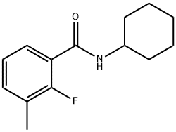 N-cyclohexyl-2-fluoro-3-methylbenzamide 结构式