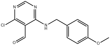 4-氯-6-((4-甲氧基苄基)氨基)嘧啶-5-甲醛 结构式
