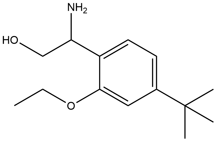 Benzeneethanol, β-amino-4-(1,1-dimethylethyl)-2-ethoxy- Structure