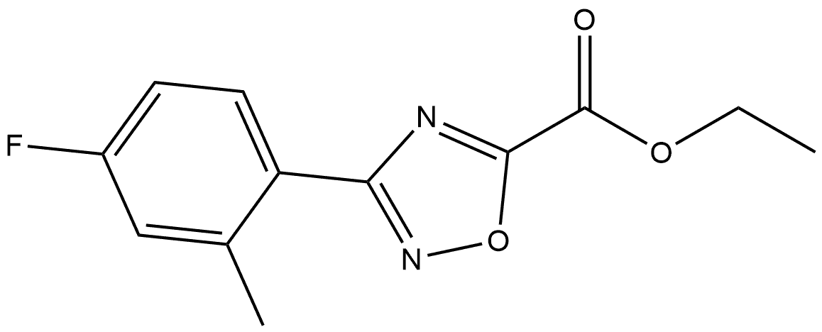 Ethyl 3-(4-Fluoro-2-methylphenyl)-1,2,4-oxadiazole-5-carboxylate Structure