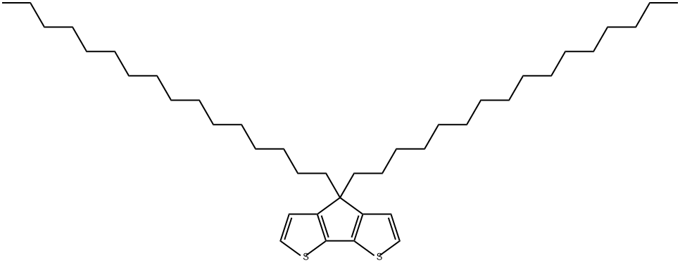 4H-Cyclopenta[2,1-b:3,4-b']dithiophene, 4,4-dihexadecyl- 化学構造式