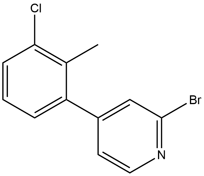 2-Bromo-4-(3-chloro-2-methylphenyl)pyridine 化学構造式