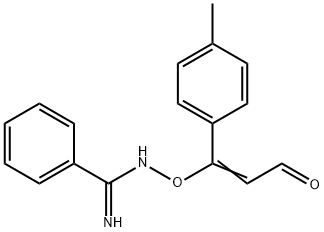 Benzenecarboximidamide, N-[[1-(4-methylphenyl)-3-oxo-1-propen-1-yl]oxy]- Struktur
