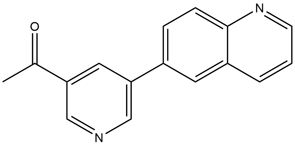 1-[5-(6-Quinolinyl)-3-pyridinyl]ethanone Struktur