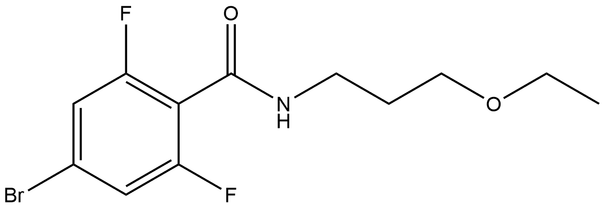 4-Bromo-N-(3-ethoxypropyl)-2,6-difluorobenzamide Structure
