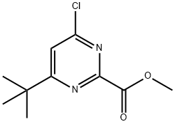 2-Pyrimidinecarboxylic acid, 4-chloro-6-(1,1-dimethylethyl)-, methyl ester Structure