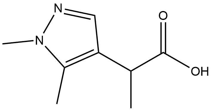 2-(1,5-dimethyl-1H-pyrazol-4-yl)propanoic acid Structure