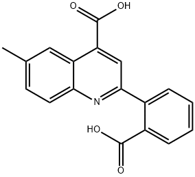 4-Quinolinecarboxylic acid, 2-(2-carboxyphenyl)-6-methyl- Struktur