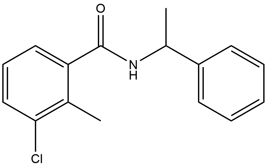 3-Chloro-2-methyl-N-(1-phenylethyl)benzamide Structure