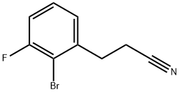 Benzenepropanenitrile, 2-bromo-3-fluoro- Structure